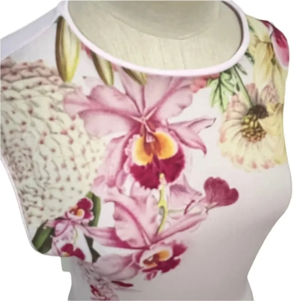 Ted Baker London Catlee Encyclopedia Floral Ta Shirt Size 0 (US 2) GUC